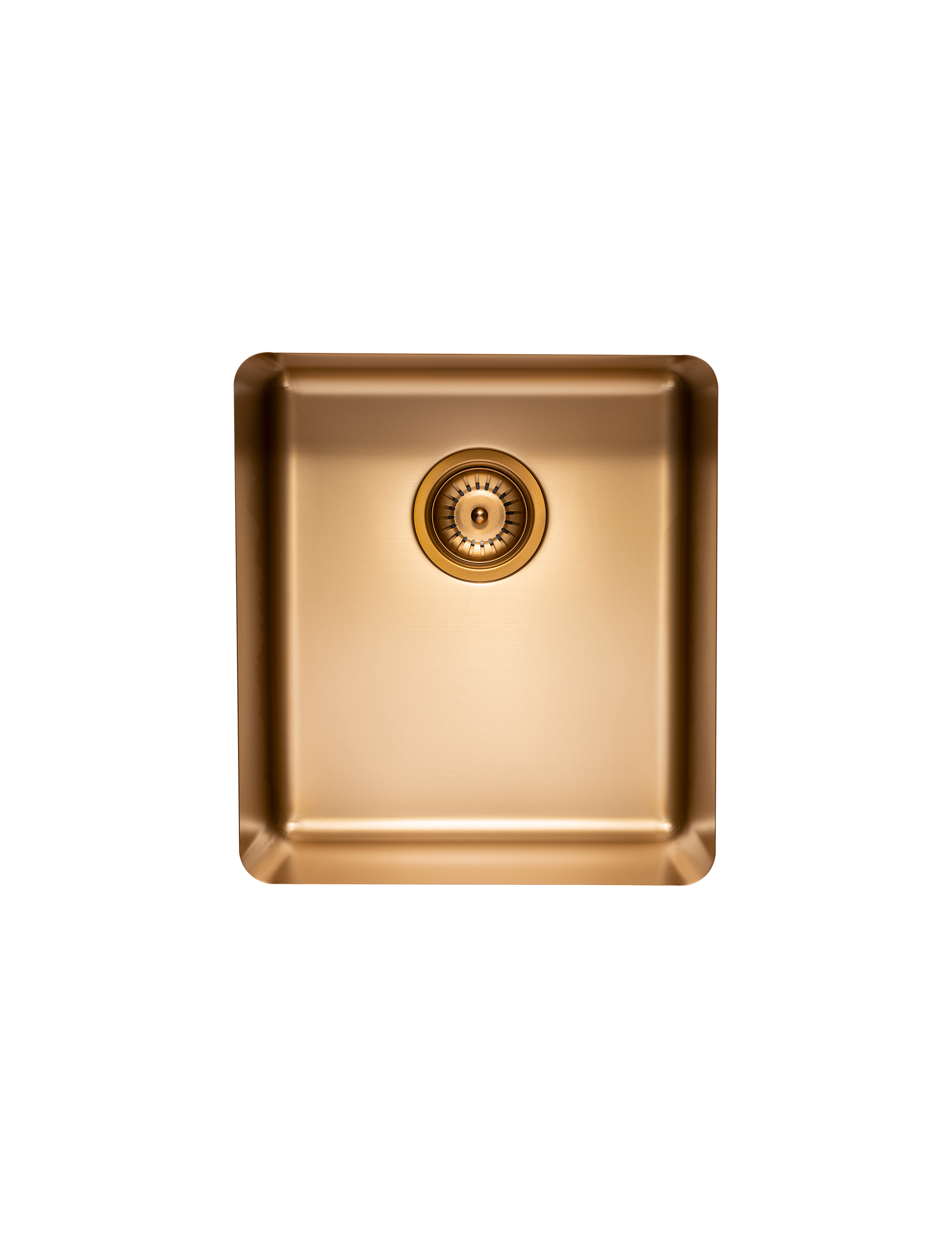 405mm Medium Single Bowl Kitchen Sink- Brass