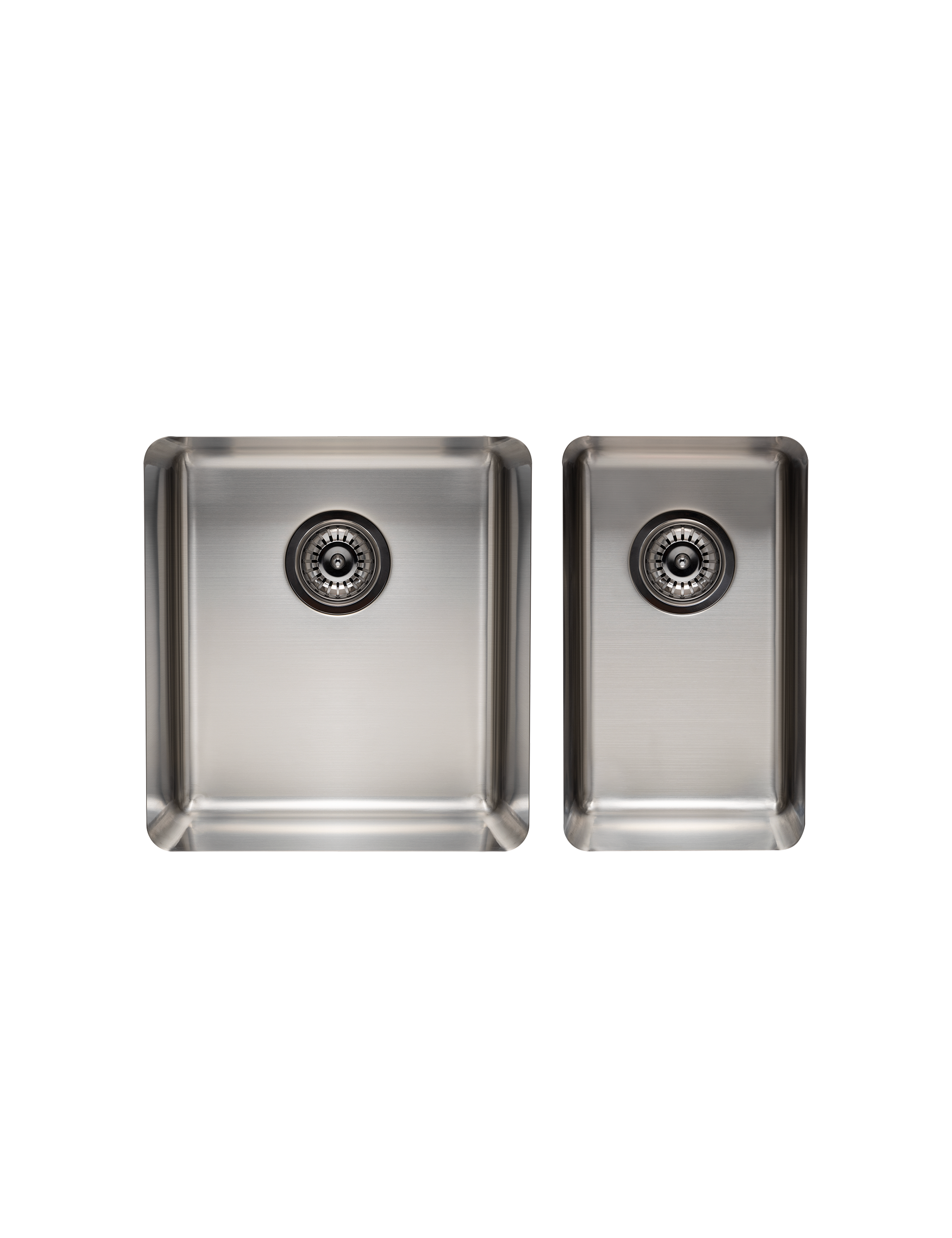 Medium & Small Double Bowl Kitchen Sink - Stainless Steel