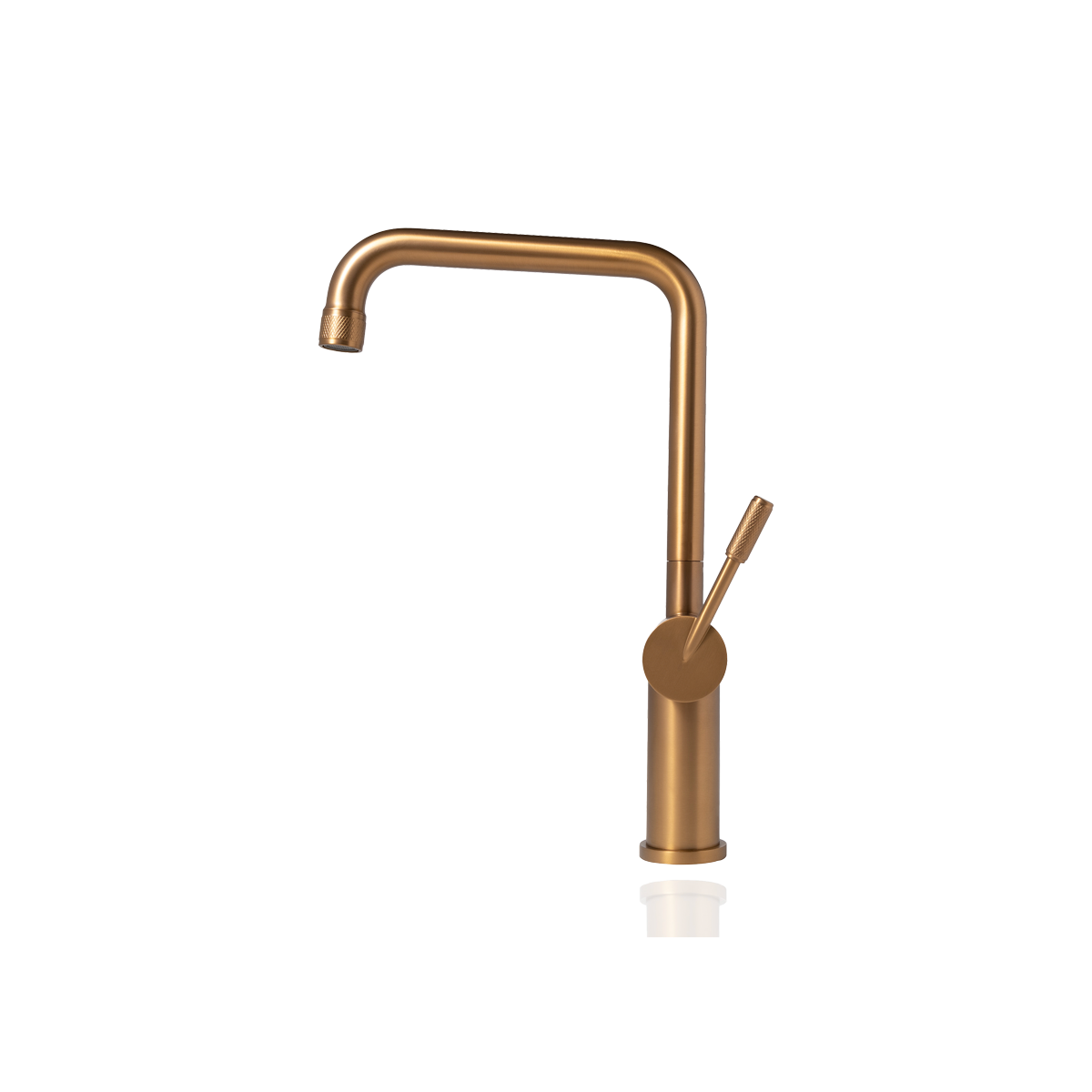 Square Kitchen Mixer Tap - Brass